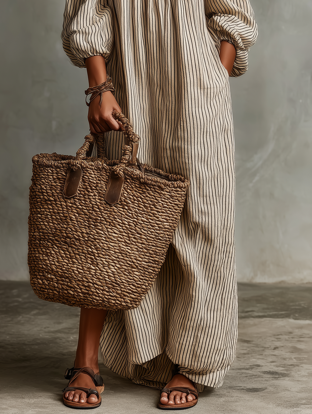 Carmen | Abito Lungo in Cotone e Lino con Design Off-the-Shoulder - Eleganza Estiva