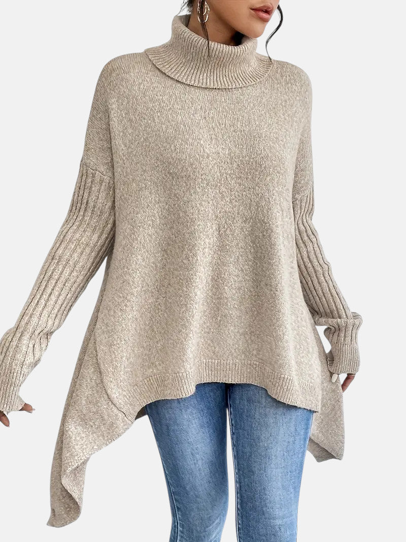 Maglione Lungo a Collo Alto™ | Eleganza Calda e Stile Inconfondibile