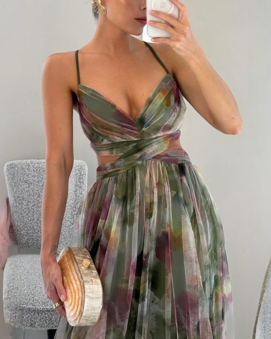 Giselle | Maxi-Abito Floreale Incantevole per un Look da Sogno