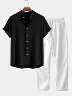 Abito Casual Leo: Eleganza Estiva con Pantaloni in Lino