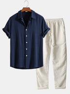 Abito Casual Leo: Eleganza Estiva con Pantaloni in Lino