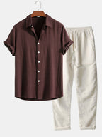 Abito Casual Leo: Eleganza Estiva con Pantaloni in Lino