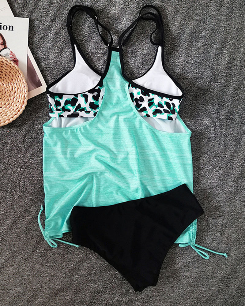 Frieda™ | Tankini Colorato con Stile Leopardato - Comfort e Moda per l'Estate!