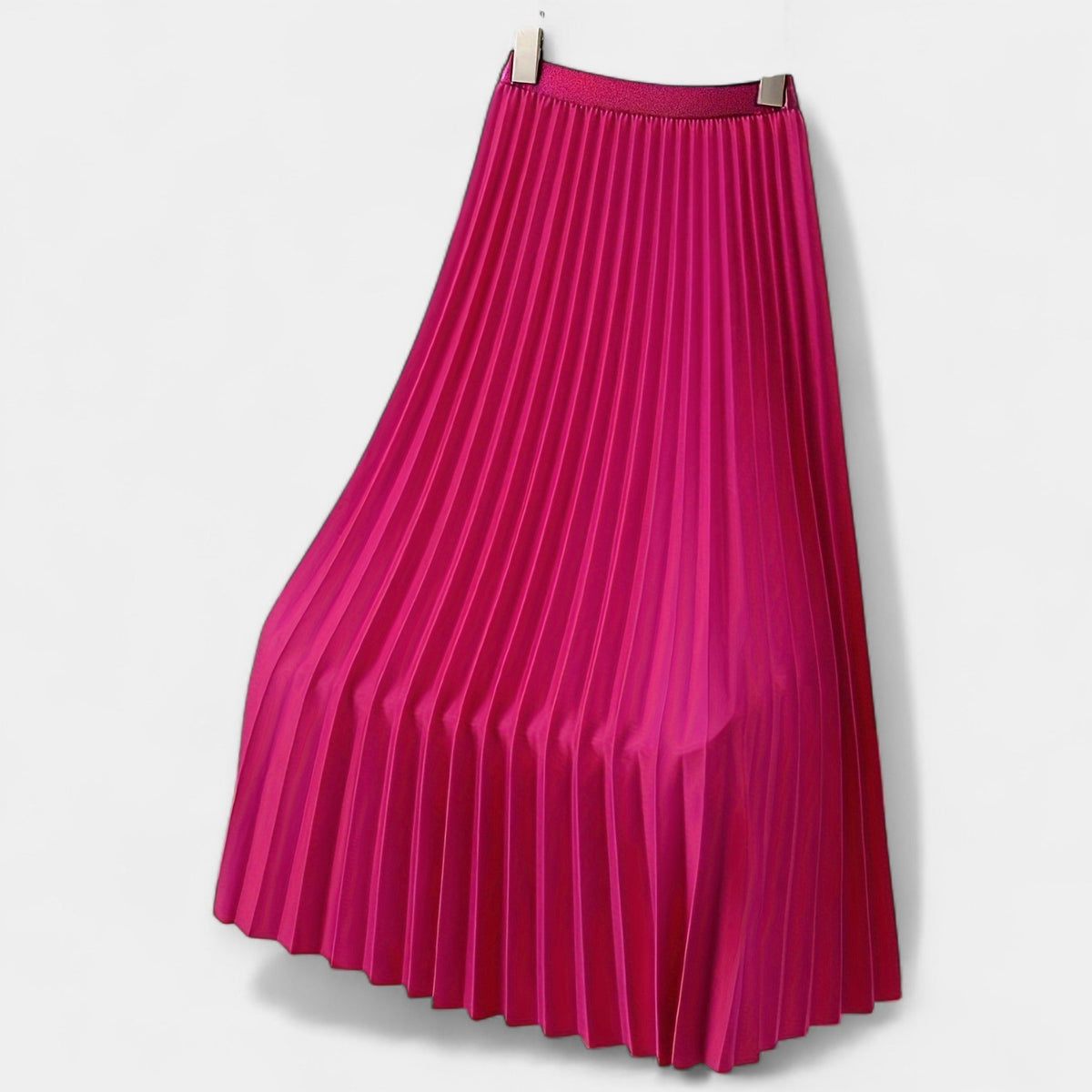 Elegante Gonna Lunga Plissettata in Satin: Stile e Comfort per Ogni Occasione!