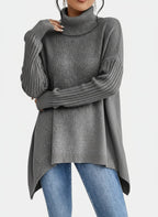 Maglione Lungo a Collo Alto™ | Eleganza Calda e Stile Inconfondibile