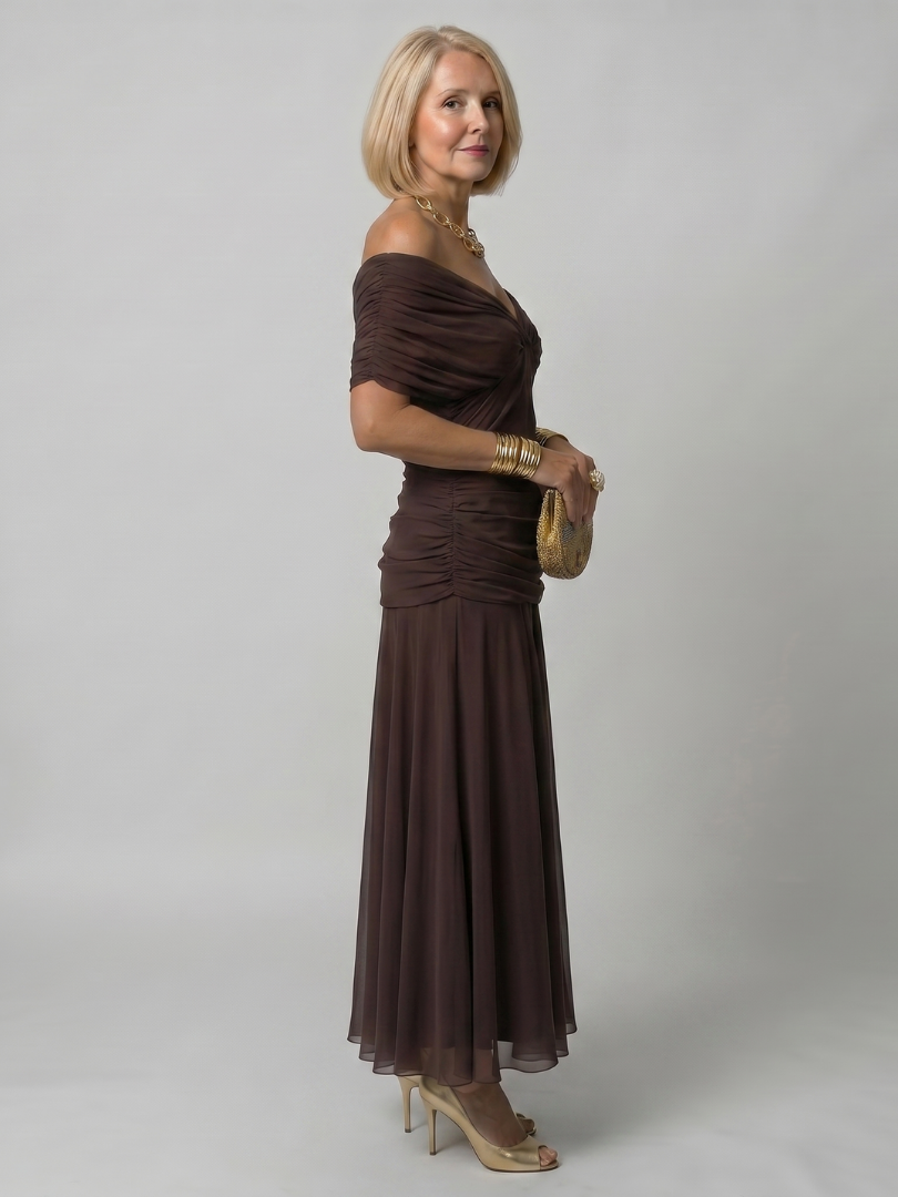 Calen | Vestito Midi Spalle Scoperte - Eleganza e Stile