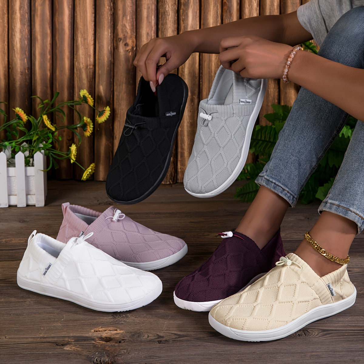 Fleur – Sneakers Barefoot con Punta Extra Larga e Suola Flessibile per Comfort Totale