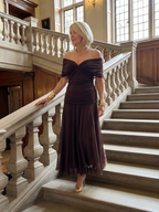 Calen | Vestito Midi Spalle Scoperte - Eleganza e Stile