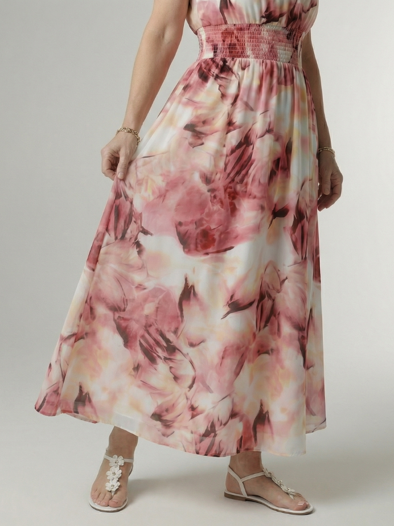 Sylin | Abito Midi Elegante con Scollo All'Americana - Stile e Comfort per Ogni Occasione!