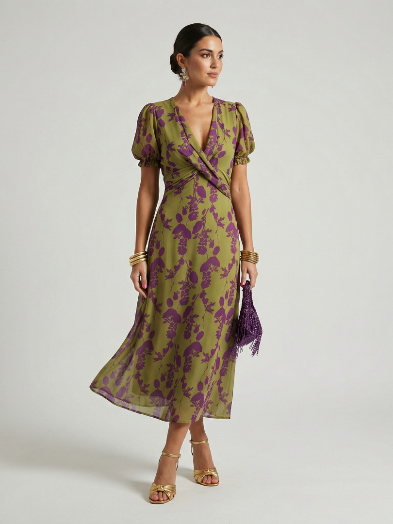 Virel | Vestito Midi Floreale Chic e Confortevole