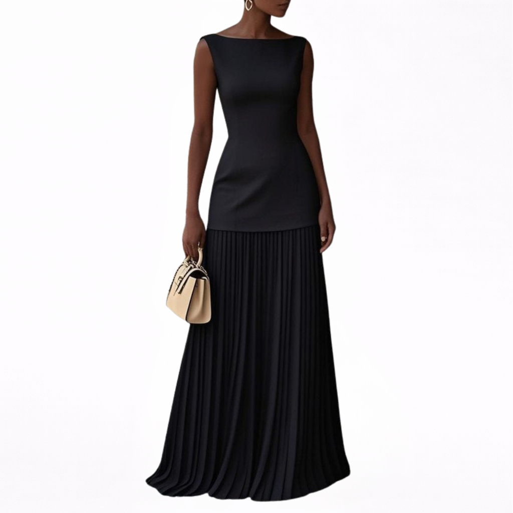 Celeste | Maxi Abito Plissettato Elegante per Ogni Occasione