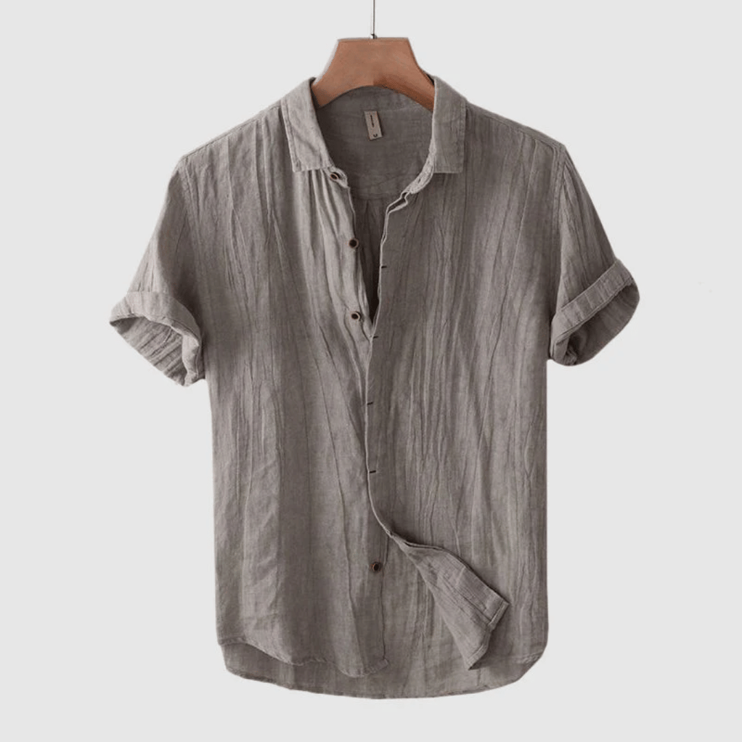 Camicia di Lino a Maniche Corte David - Eleganza Estiva per il Tuo Stile!