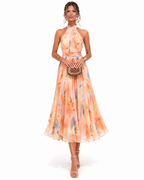 Aurora | Abito Halter con Stampa Acquerello - Eleganza e Stile Unici