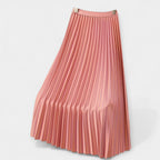 Elegante Gonna Lunga Plissettata in Satin: Stile e Comfort per Ogni Occasione!