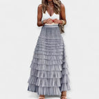 Stupenda Gonna Boho in Raso: Eleganza e Stile Unico