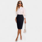Elegante Gonna Midi a Vita Alta - Stile e Comfort per Ogni Occasione!