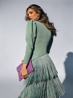 Sofia | Abito Elegante con Frange - Stile e Raffinatezza per Ogni Occasione!