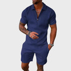 Set Elegante André: Camicia Polo e Pantaloni Corti per un Look Estivo Perfetto!