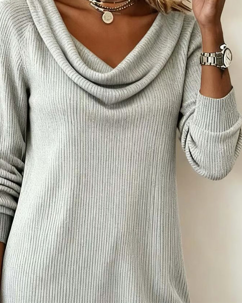 Celine | Abito Elegante Giornaliero con Maniche Lunghe e Collo Alto - Stile e Comfort per Ogni Occasione