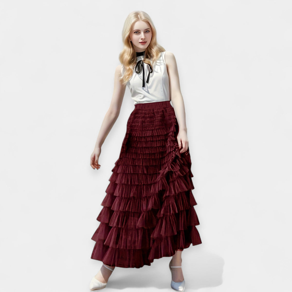 Elegante Gonna con Dettagli in Tulle: Stile e Raffinatezza per Ogni Occasione