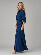 Mirque | Abito Maxi Elegante a Maniche Lunghe con Incrocio - Stile e Comfort per Ogni Occasione!