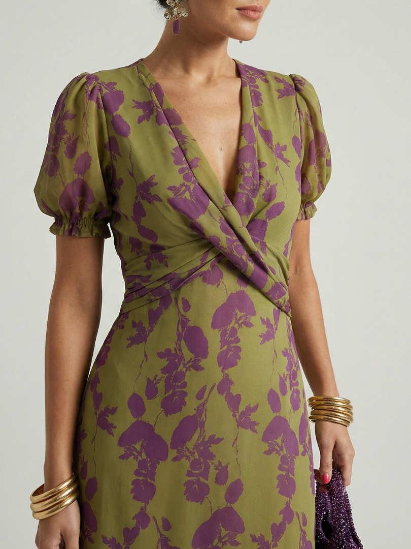 Virel | Vestito Midi Floreale Chic e Confortevole