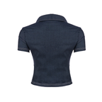 NICOLE™ | Camicetta in denim con chiusura a cerniera – Look slim fit alla moda