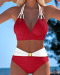 Tuuli™ | Costume da Bagno Alta Vita con Spalline Doppie e Colori a Contrasto - Stile e Comfort per l'Estate!