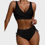 Helena - Bikini a Vita Alta con Top Incrociato: Eleganza e Comfort per l'Estate!