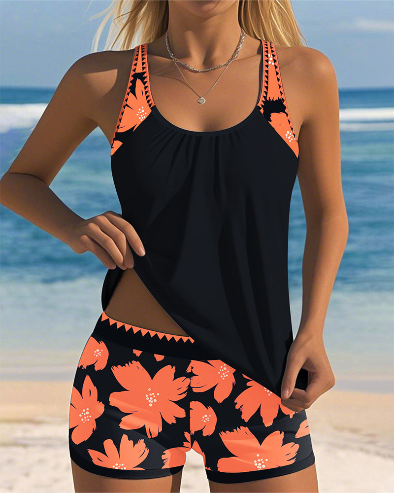 Mariana - Tankini Senza Maniche con Scollatura a U: Comfort e Stile per l'Estate!