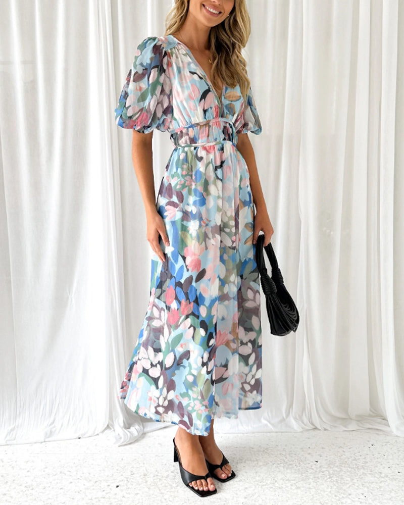 Celine | Abito Femminile Elegante con Fantasia Floreale - Stile Unico per Ogni Occasione