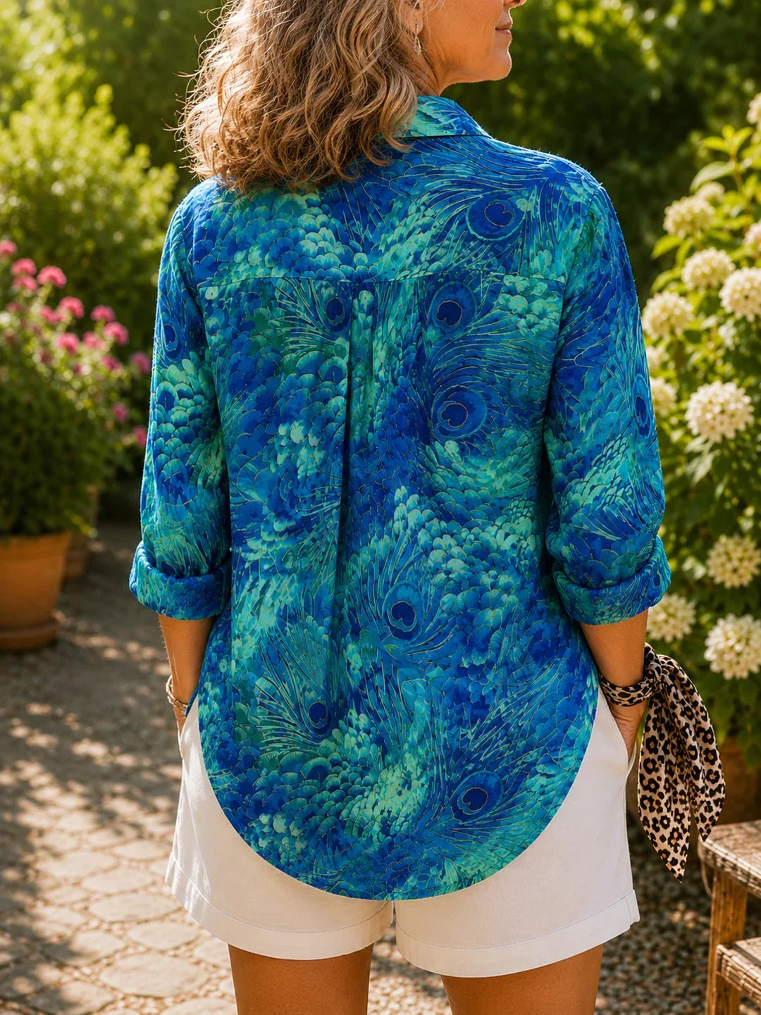 PIERINA™ | Blusa Grazia di Pavone per Donna - Eleganza e Stile Unici!