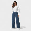 Irene - Pantaloni Denim a Gamba Larga: Stile e Comfort per Ogni Occasione!