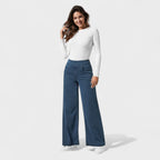 Irene - Pantaloni Denim a Gamba Larga: Stile e Comfort per Ogni Occasione!