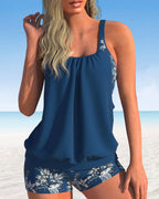 Filipa - Tankini Classico con Stampa Floreale: Eleganza e Comfort per l'Estate!