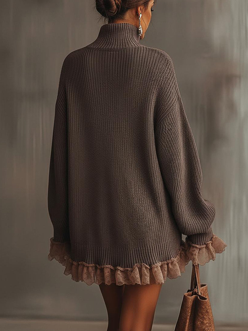 Lira | Abito in Maglia con Volant - Morbido, Caldo e Romantico per un Look Incantevole