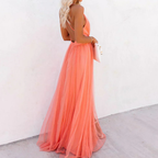 Ginevra | Maxi Abito Corallo Luminoso - Stile e Comfort per Ogni Occasione!