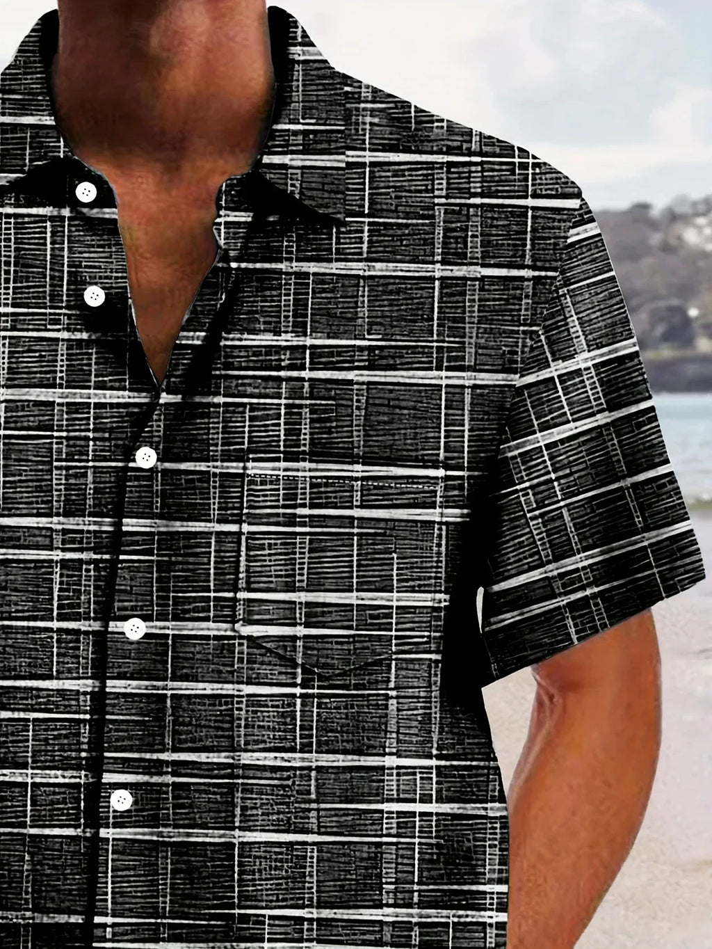 Camicia Haroyan Trendy con Motivo a Righe e Quadri - Stile Unico per Ogni Occasione!
