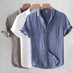 Camicia di Lino a Maniche Corte David - Eleganza Estiva per il Tuo Stile!