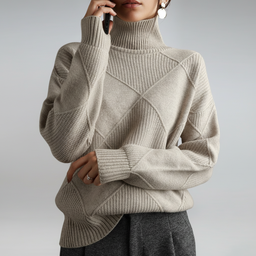 Pullover Morbido con Collo Alto - Comfort e Stile per Ogni Occasione!