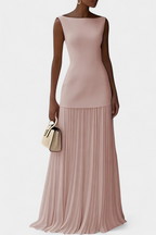 Abito da Sera Lungo in Chiffon Pieghettato Silvana - Eleganza Senza Tempo