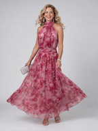 Avien | Elegante Abito Midi con Collo All'Americana - Stile Unico per Ogni Occasione!