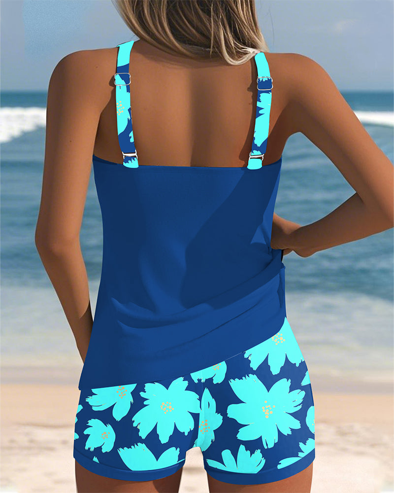 Mariana - Tankini Senza Maniche con Scollatura a U: Comfort e Stile per l'Estate!