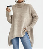 Maglione Lungo a Collo Alto™ | Eleganza Calda e Stile Inconfondibile