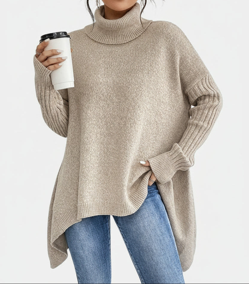 Maglione Lungo a Collo Alto™ | Eleganza Calda e Stile Inconfondibile