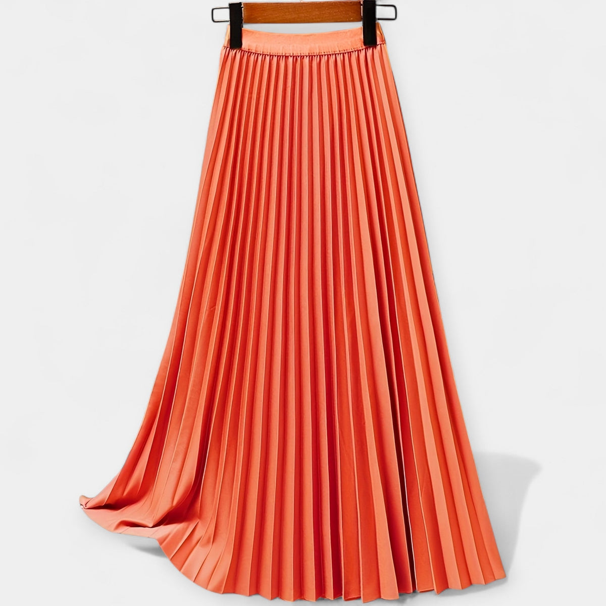 Elegante Gonna Lunga Plissettata in Satin: Stile e Comfort per Ogni Occasione!