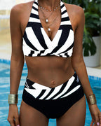 Clara - Costume da Bagno a Due Pezzi Striato: Stile e Comfort per l'Estate!