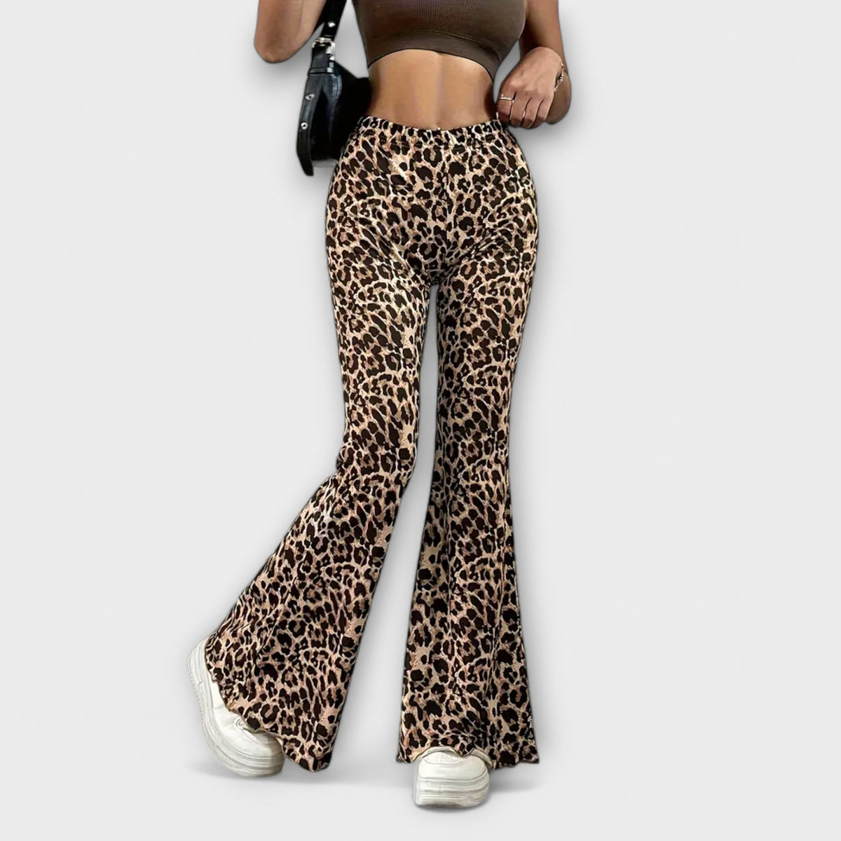 Francisca - Pantaloni Bootcut con Stampa Leopardata: Stile e Comfort per Ogni Occasione!