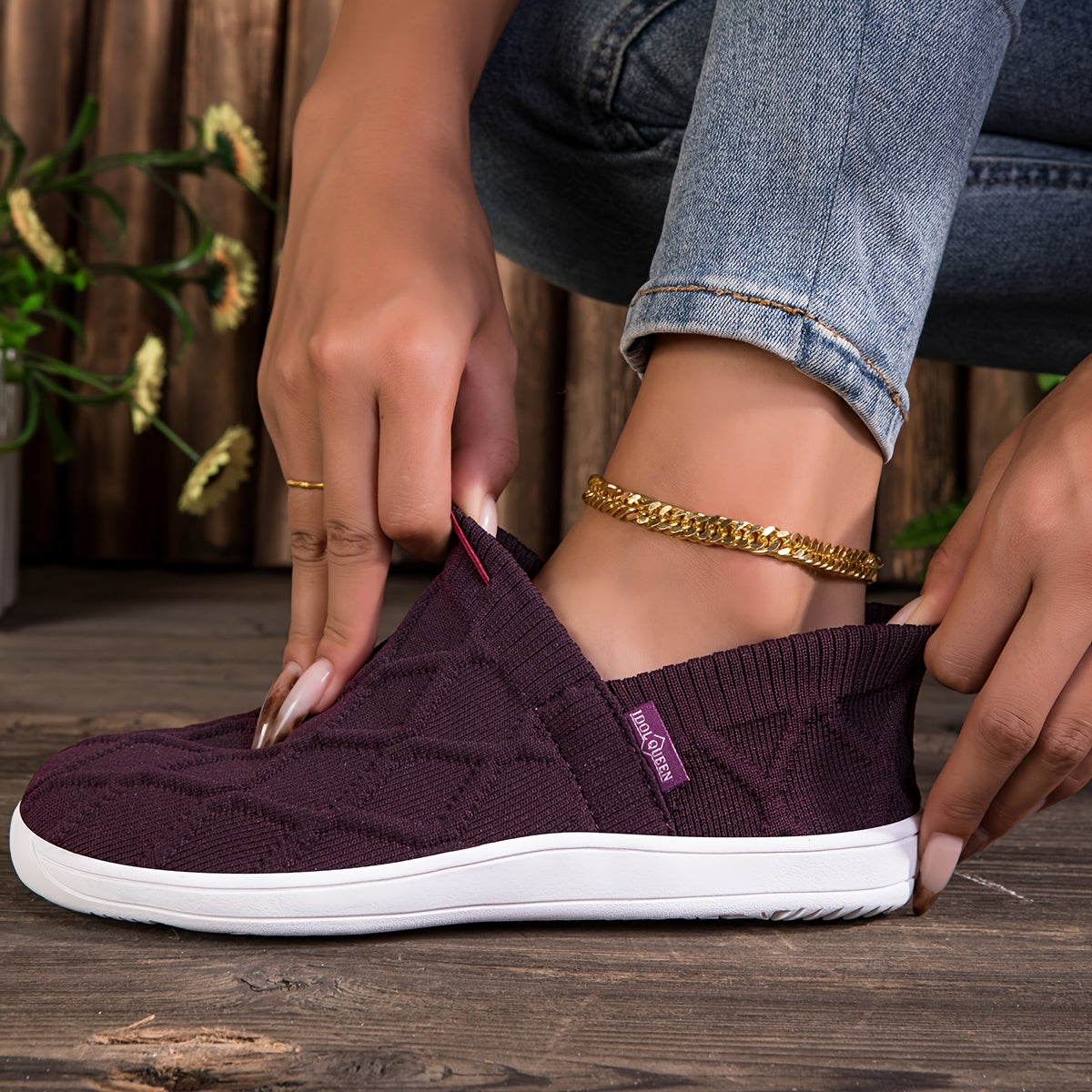 Fleur – Sneakers Barefoot con Punta Extra Larga e Suola Flessibile per Comfort Totale