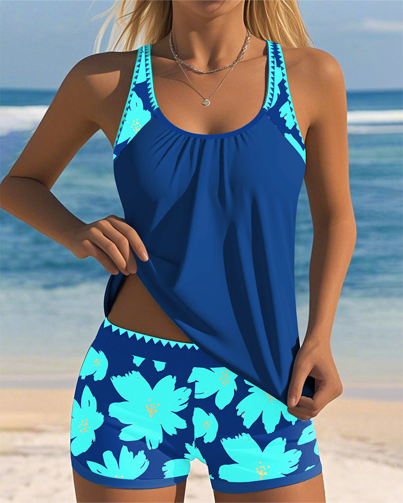 Mariana - Tankini Senza Maniche con Scollatura a U: Comfort e Stile per l'Estate!